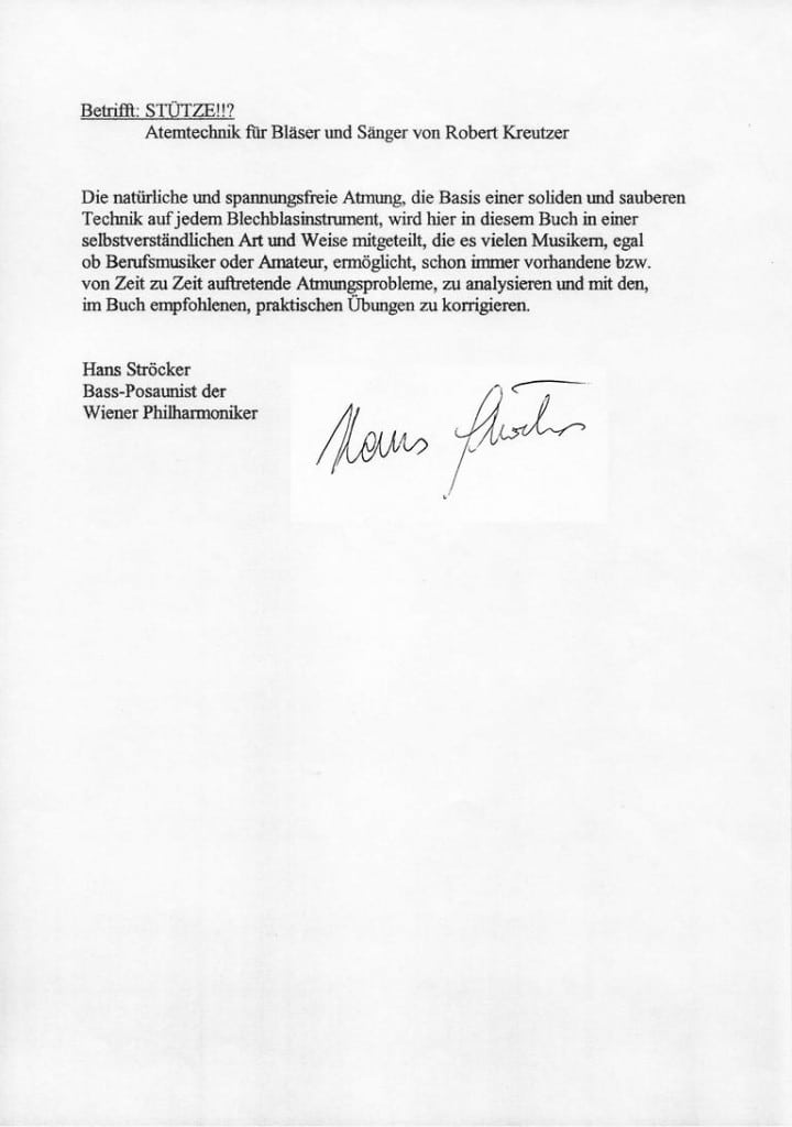 Hans Ströcker, Bass-Posaunist der Wiener Philharmoniker, Prof.